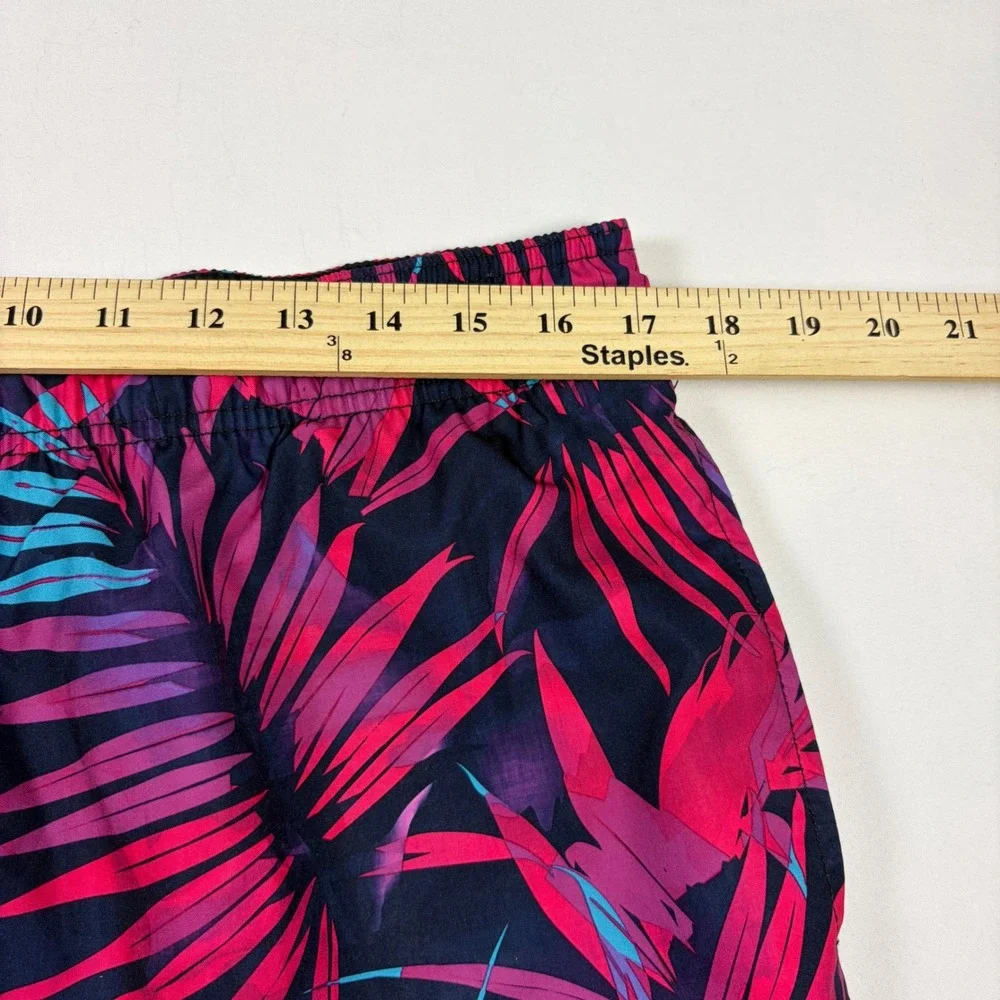 Speedo Tropical Palm Print Beach Coastal Resort Surf Pool Swim Trunks Mens L